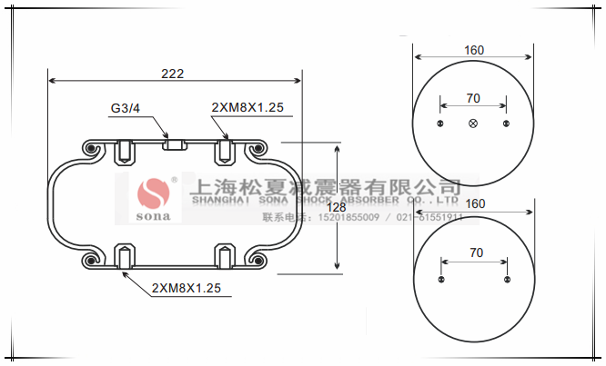 永盈会牌单曲橡胶空气弹簧/Goodyear固特异1B9-202